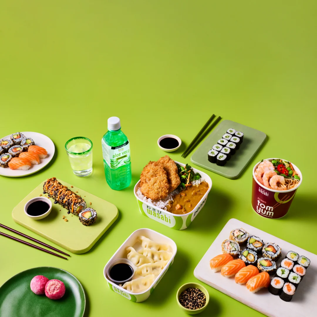 Different food items at Wasabi