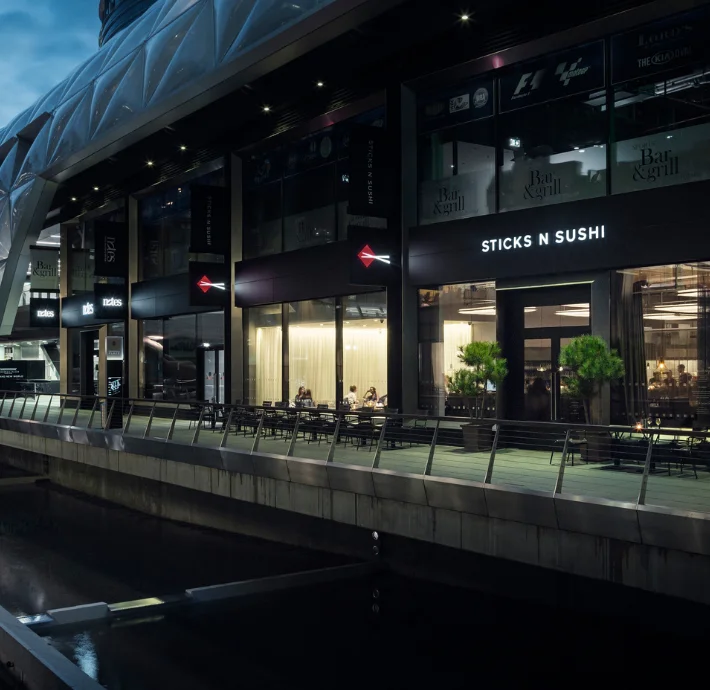 exterior of sticks n sushi