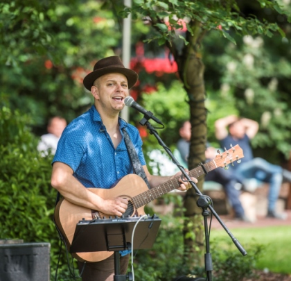 Musician in Canada Square Park