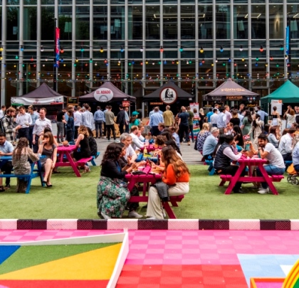 The Lunch Market in Montgomery Square, Canary Wharf