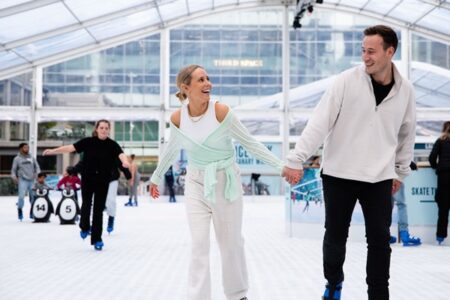 Skating at the ice rink