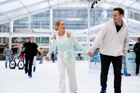 Ice skating together