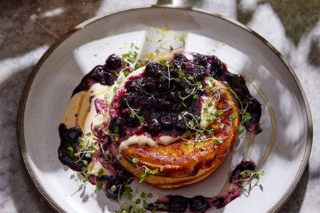 Lemon Curd & Blueberry pancakes