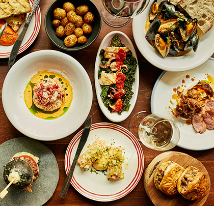 Assorted dishes from Fish Game