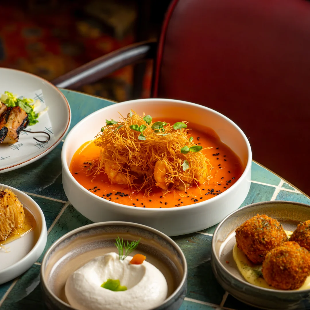 Small plates of food from Hovarda