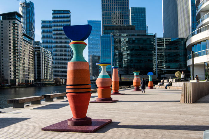 Free things to do in CANARY Wharf this April, art exhibition Spirit of Place by artist Simone Brewster.