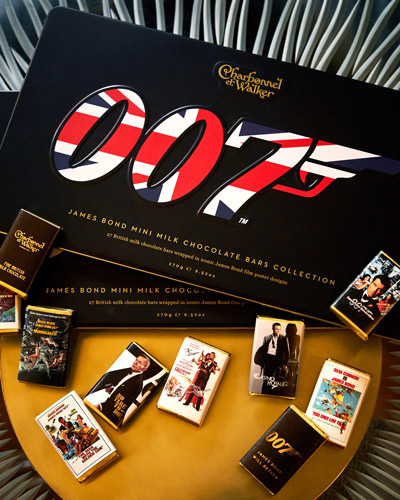 James Bond Black Tie Truffle Selection Box Charbonnel et Walker chocolate