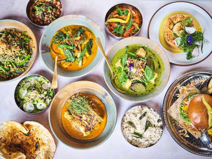 Seasonal, sustainable and low-key chic, mallow at Wood Wharf is a 100% plant-based restaurant.