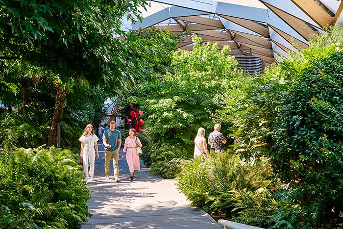 Sky high serenity at Crossrail Place Roof Garden