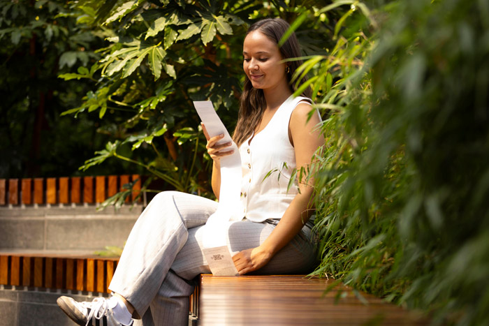 lady reading in the wharf