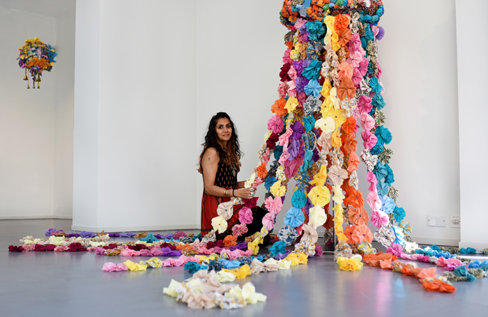 textile sculptures by artist Saroj Patel