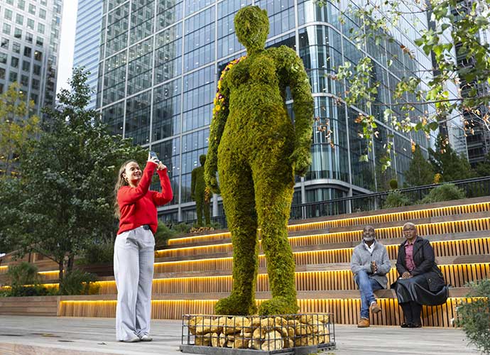 Nature Rising Installation larger-than-life installation celebrating the opening of Eden Dock