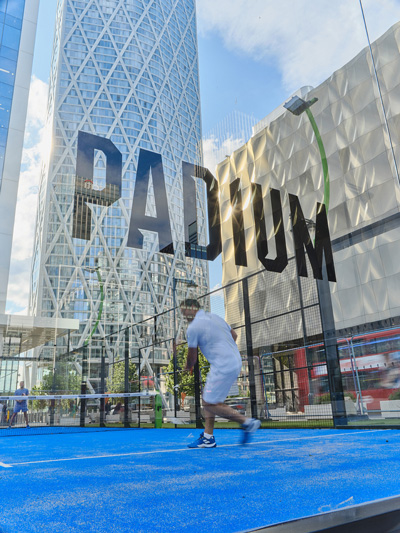 Playing padel at padium