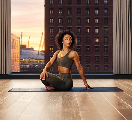 lady doing yoga