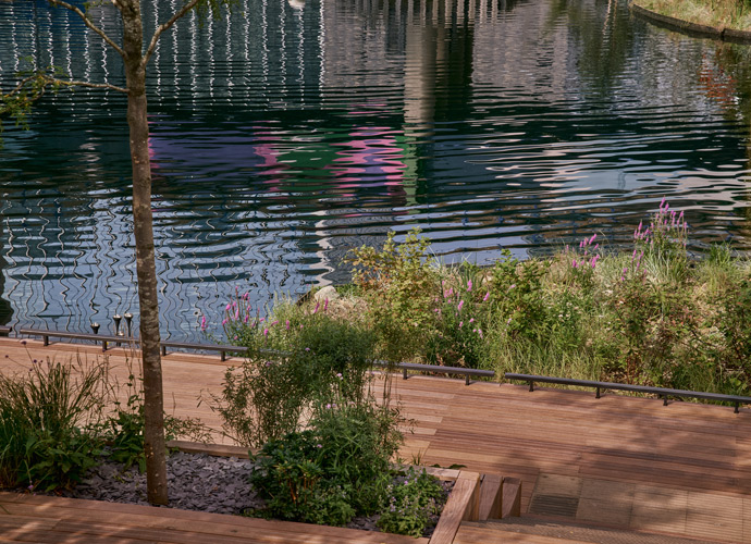 Clear water in Eden dock