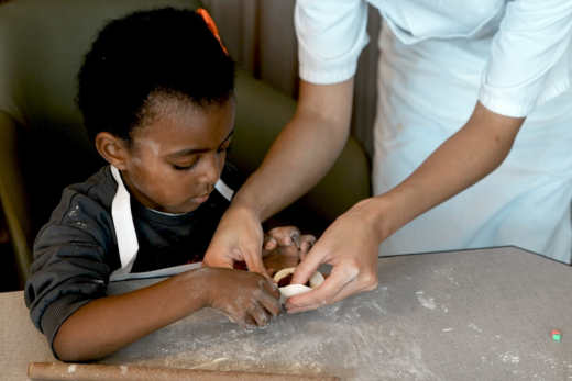 Child making Dumplings
