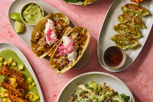 Vegan Tacos and Gyozas