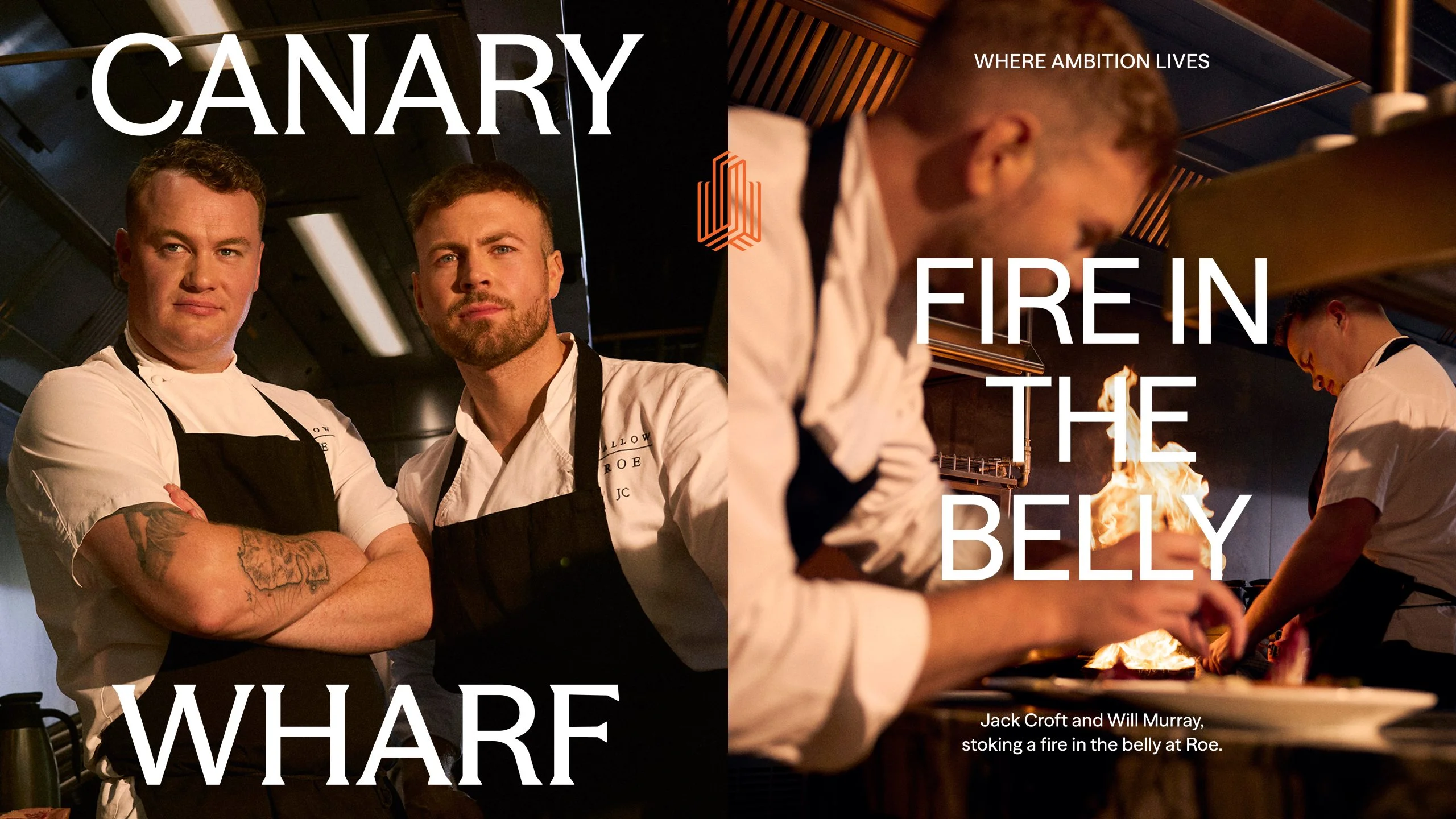 Jack Croft and Will Murray, stoking a fire in the belly at Roe.