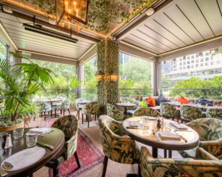 Tables inside a restaurant