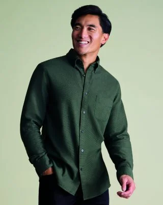 Man wearing green shirt