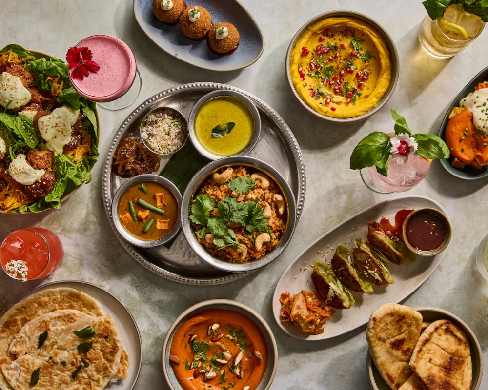 small plates of food