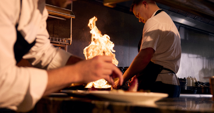 Jack Croft and Will Murray, stoking a fire in the belly at Roe.