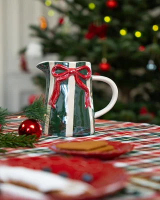 Striped Jug with bow